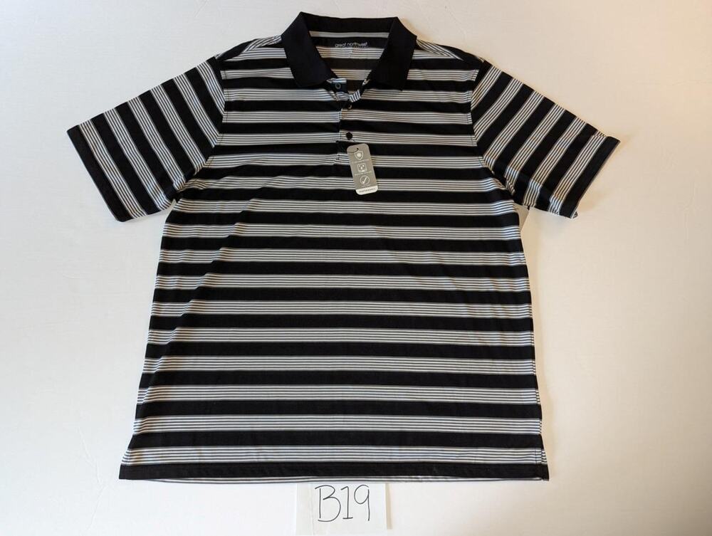 Great Northwest Polo Shirt Size Large NWT Stripes -0623B19